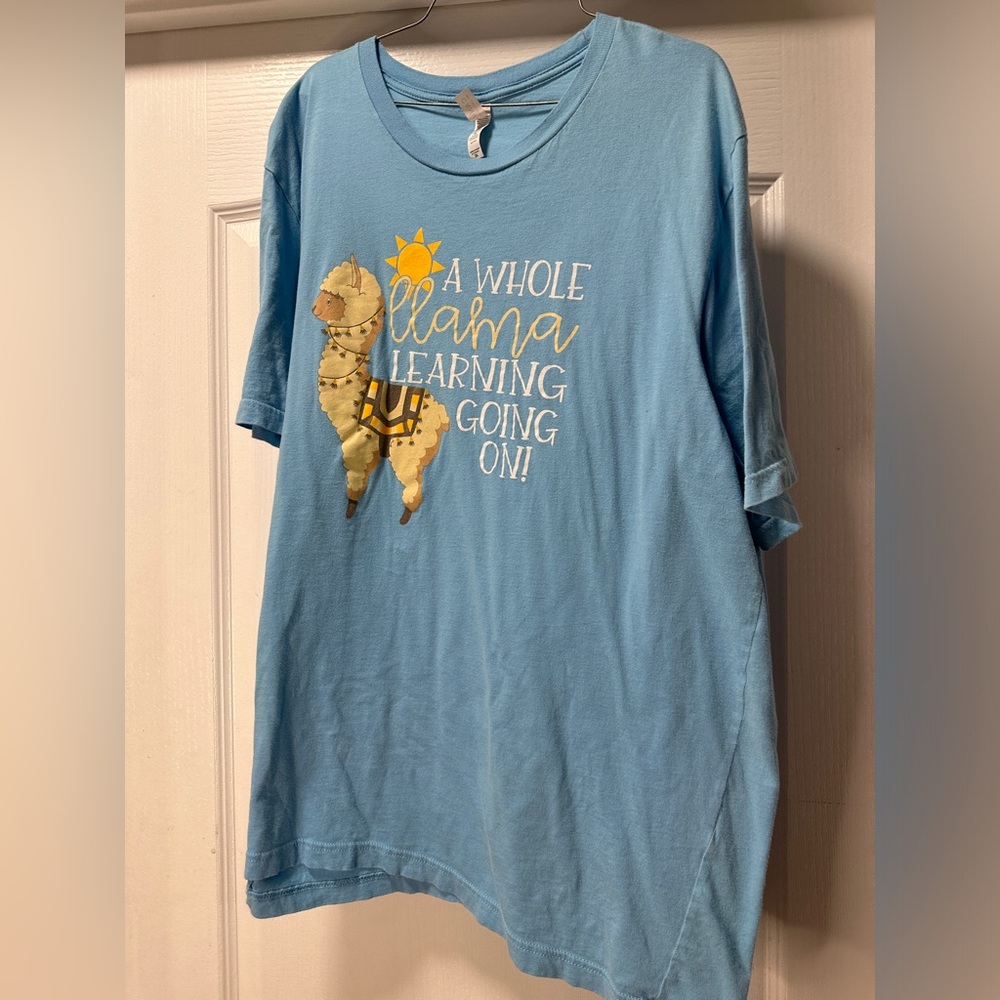 A Whole Llama Learning Going On Canvas Shirt